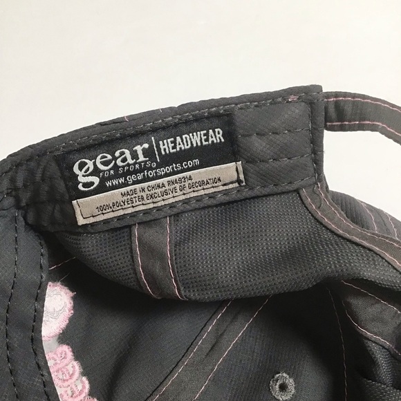 Deer Valley Ski Resort Hat Gear Cap Gray Pink Contrast Stitch Adjusts Vintage - Picture 7 of 11